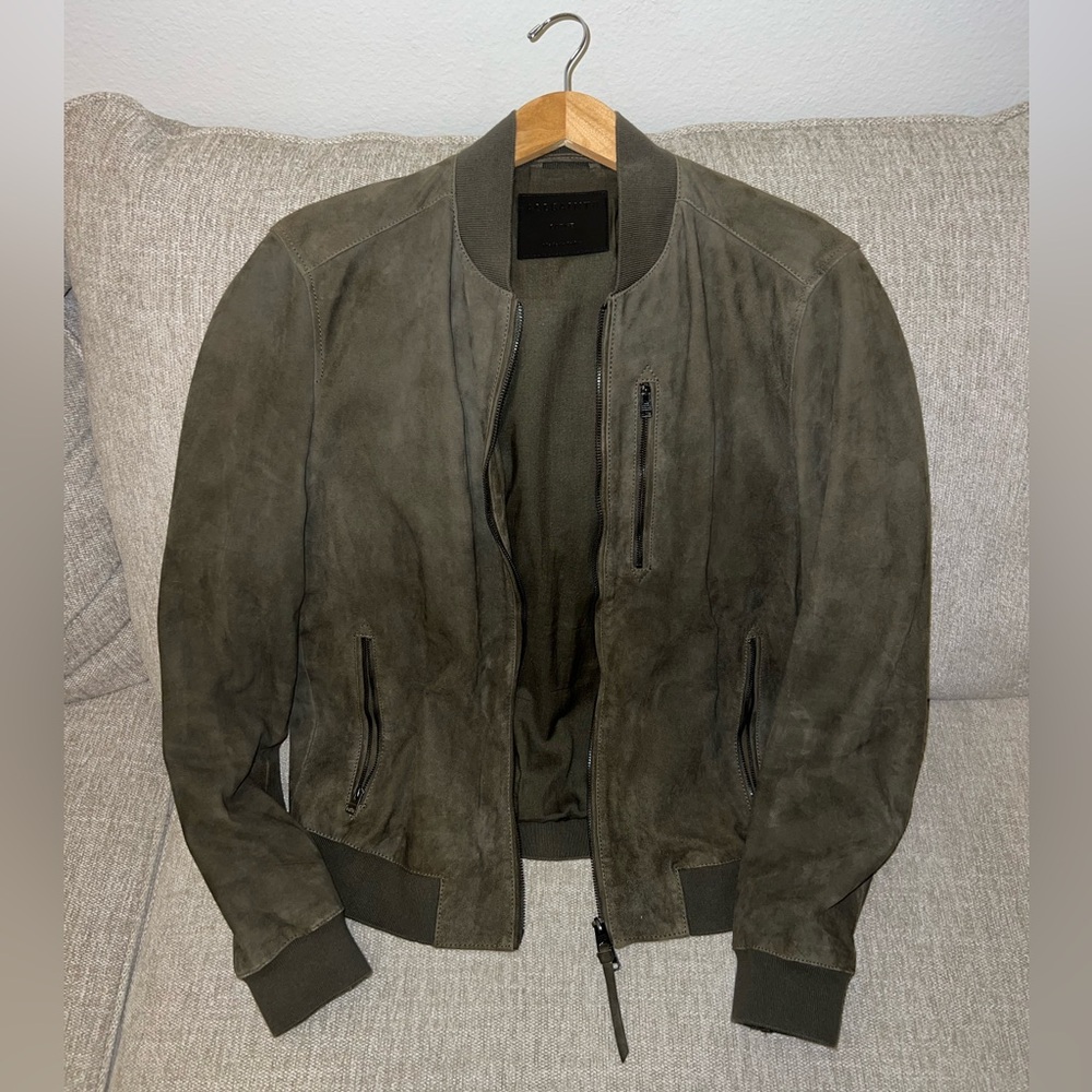 All Saints Suede Leather Jacket Men’s Large